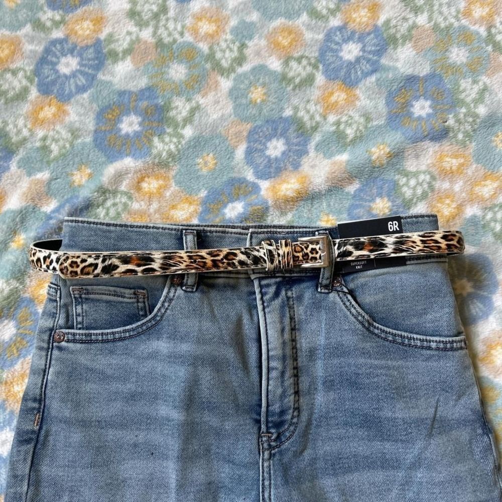 Leopard print belt - flaking around holes